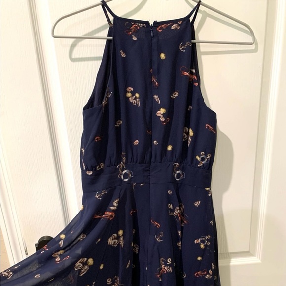 Sleeveless Navy Sea Print Madison Jules Dress - Picture 6 of 6